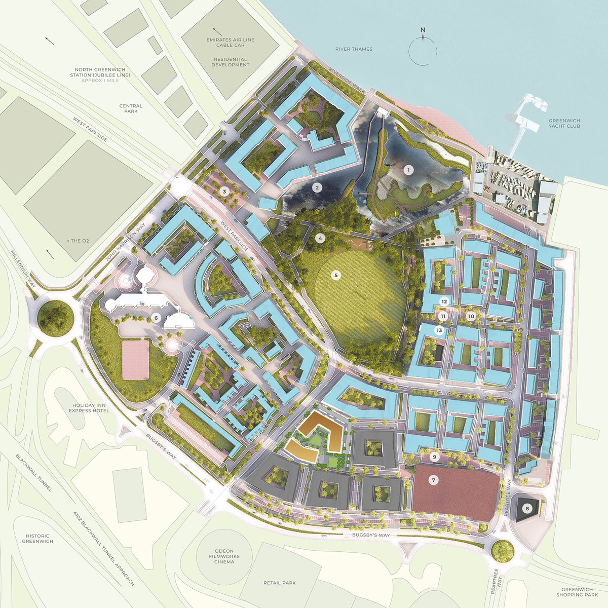 Western Plaza at Greenwich Millennium Village