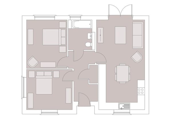 2 bedroom house for sale - Image 3