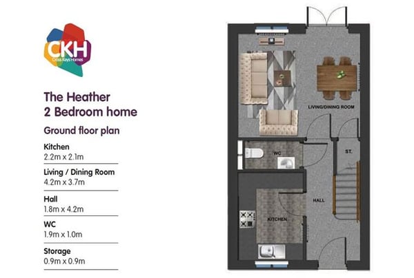 2 bedroom house for sale - Image 2