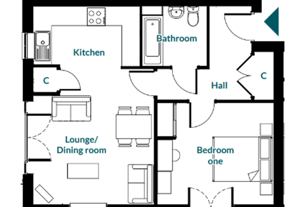 1 bedroom apartment for sale - Image 1