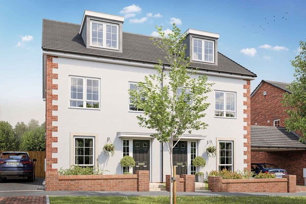 3 bedroom semi-detached with garage and part covered driveway for two cars - Image 1