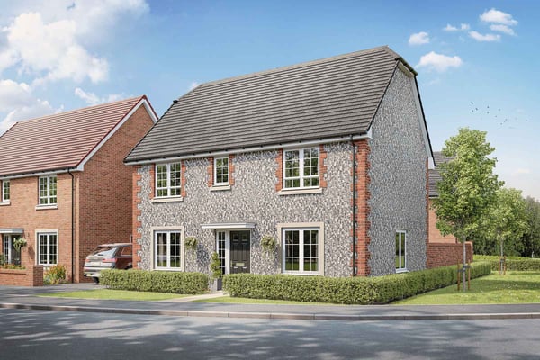 4 bedroom detached with garage and part covered driveway for two cars - Image 1