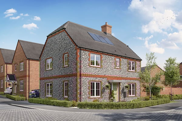 4 bedroom detached with flint detailing to front elevation - Image 1