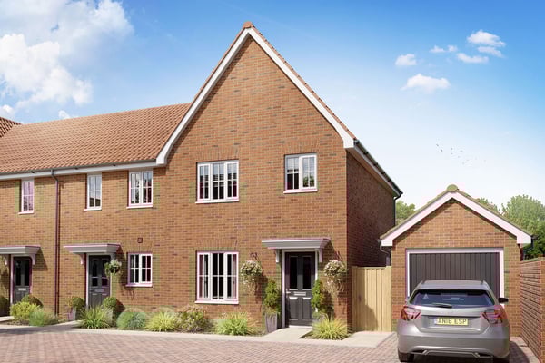 3 bedroom end terrace with side by side parking - Image 1